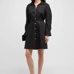 VINCE Elegant Black Shirt Dress